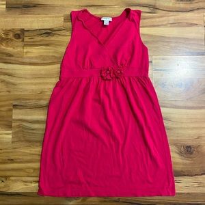 ANN TAYLOR LOFT Women's Soft Red Sundress Tank Dress